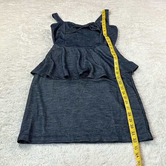 Monteau denim peplum bodycon sheath dress, size m - Picture 4 of 9